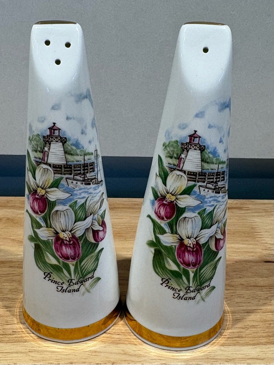 Sanford England Other - Vintage Sandford Fine Bone China
Prince Edward Island Salt & Pepper Shakers